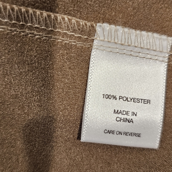 New York & Company Tan Suede Like Shirt Dress - Picture 9 of 9